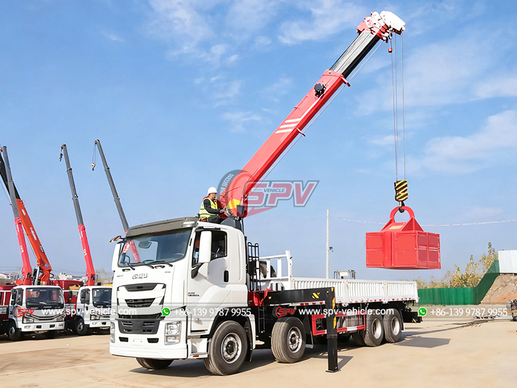 ISUZU 8x4 Loader Crane Truck - Front Left Side